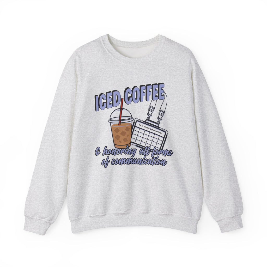 Iced Coffee and Communication Unisex Crewneck Sweatshirt