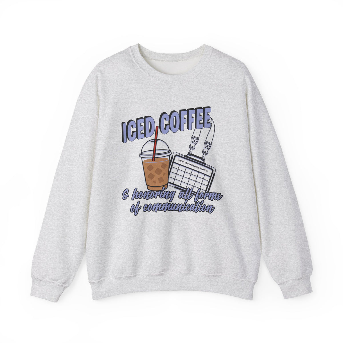 Iced Coffee and Communication Unisex Crewneck Sweatshirt