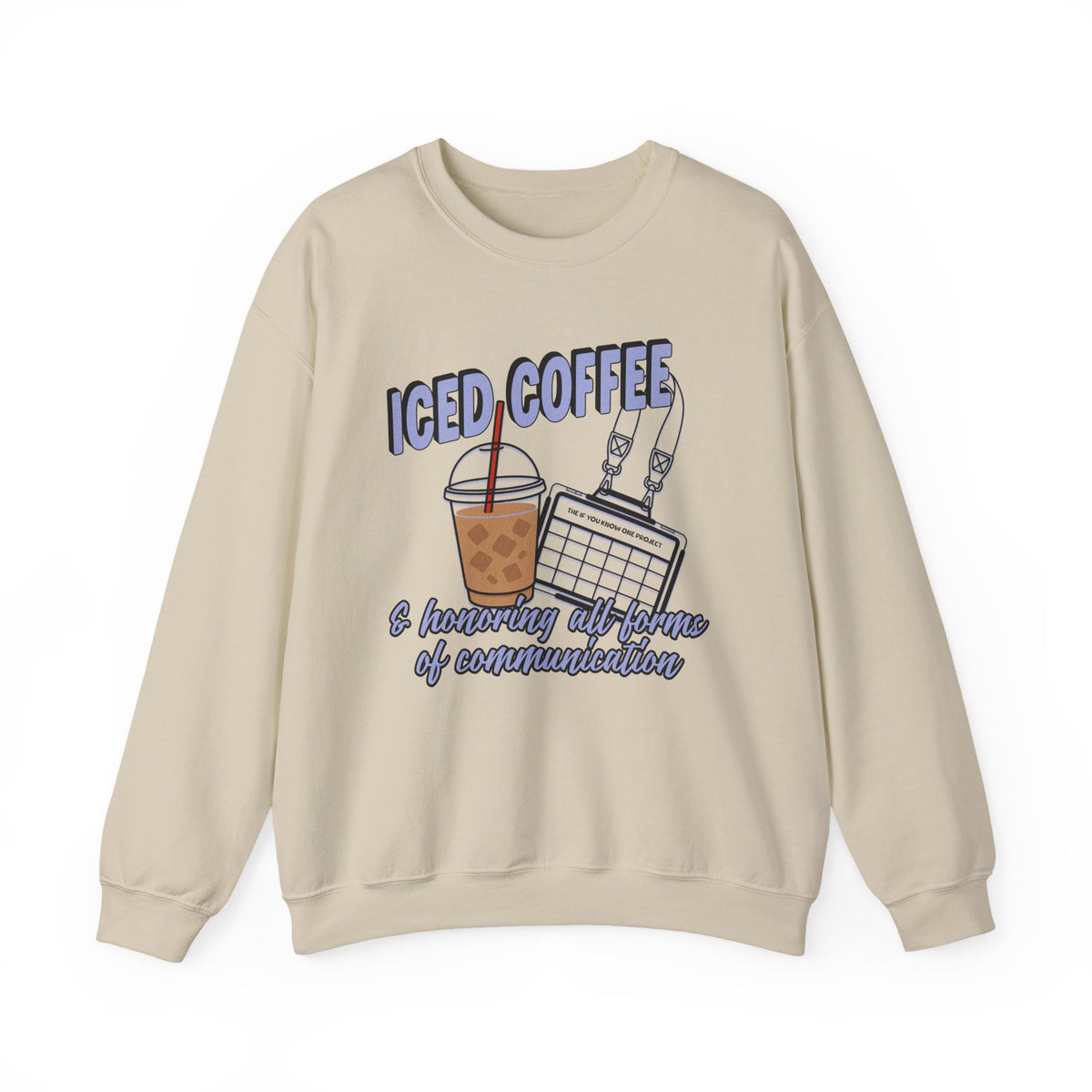 Iced Coffee and Communication Unisex Crewneck Sweatshirt
