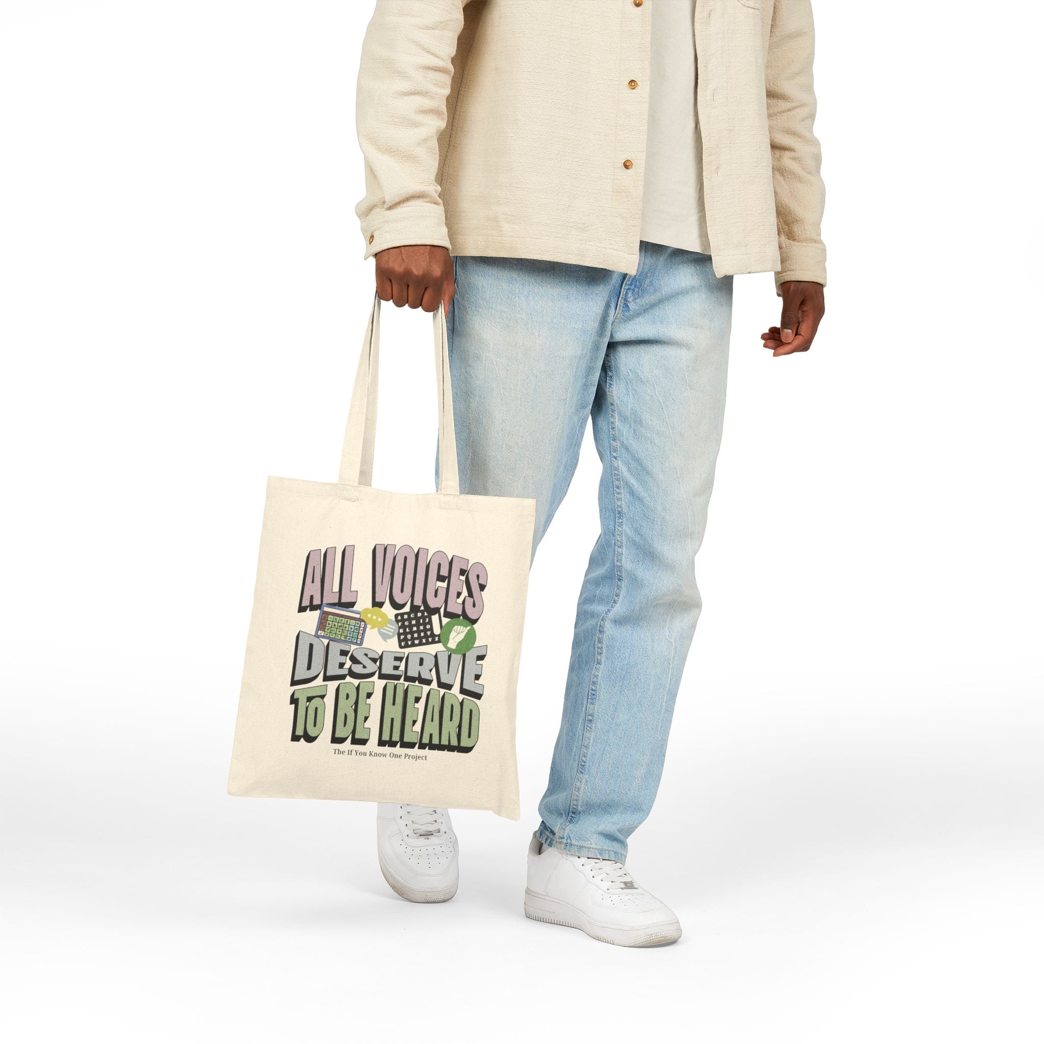 All Voices Deserve to be Heard Cotton Canvas Tote Bag