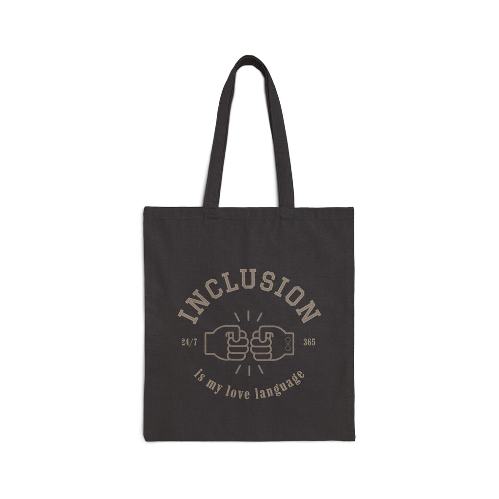 Inclusion Love Language Cotton Canvas Tote Bag