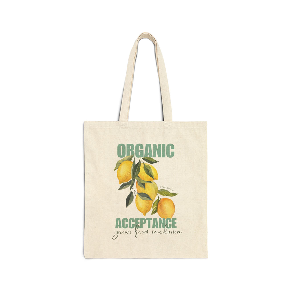 Organic Acceptance Lemon Cotton Canvas Tote Bag