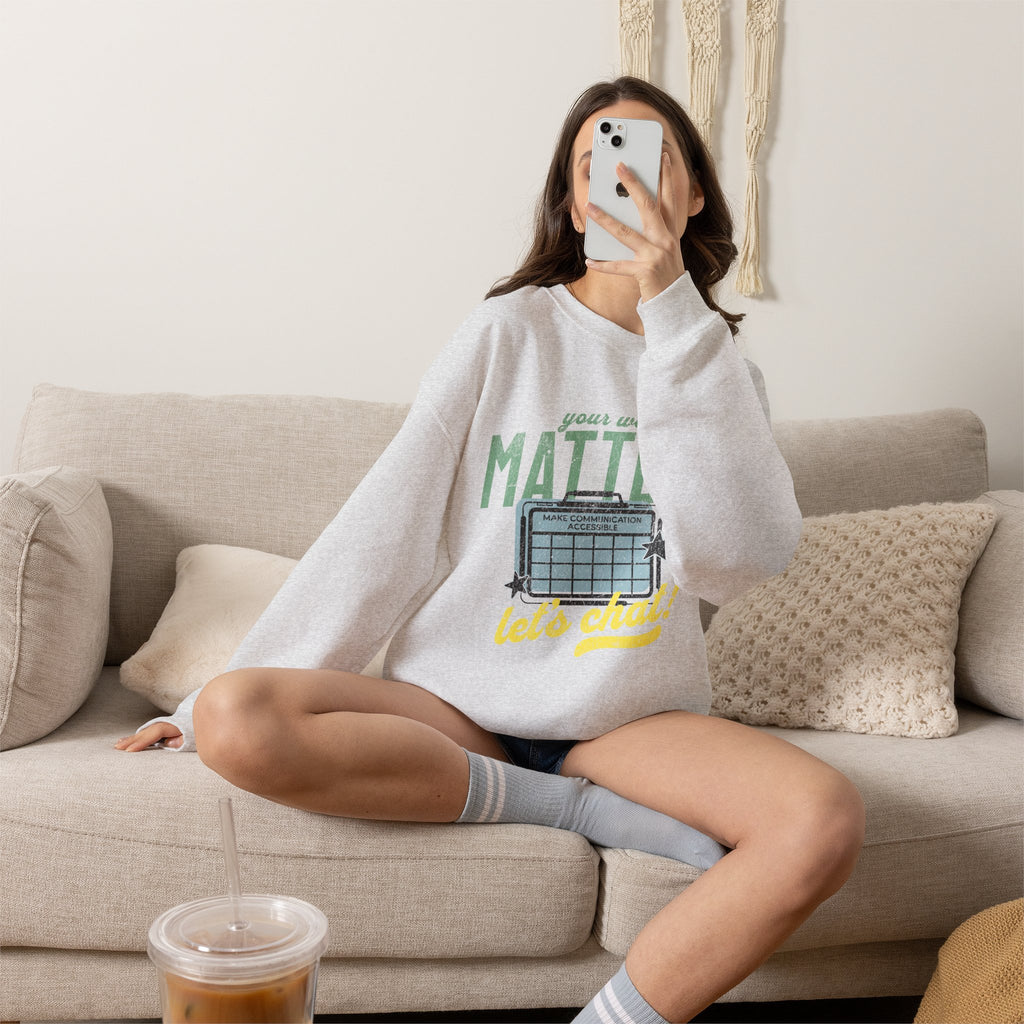 AAC Your Words Matters Unisex Crewneck Sweatshirt