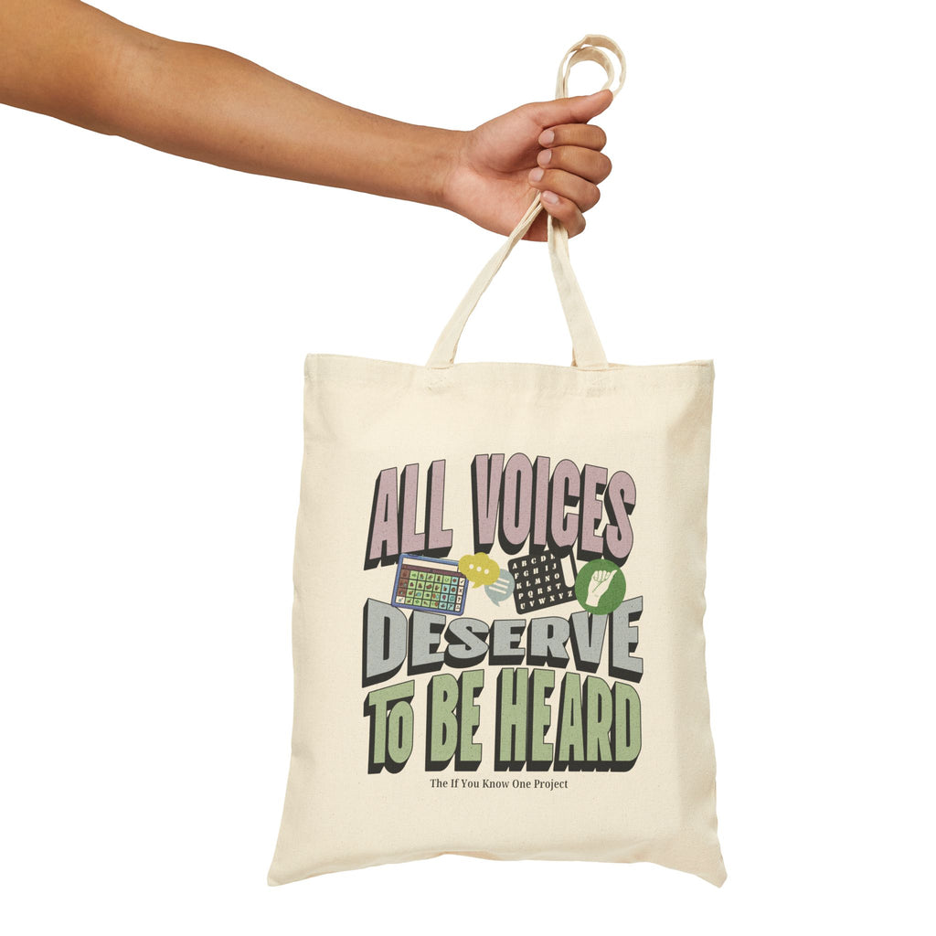 All Voices Deserve to be Heard Cotton Canvas Tote Bag