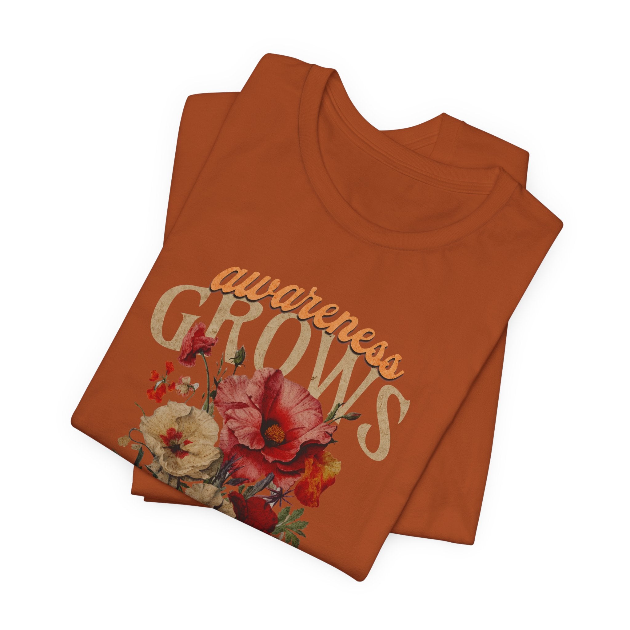 Awareness Grows Acceptance Flourishes Unisex Jersey Short Sleeve Tee