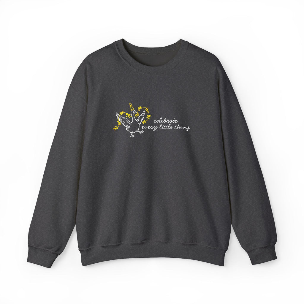 Celebrate Embroidered Goose Unisex Heavy Blend™ Crewneck Sweatshirt