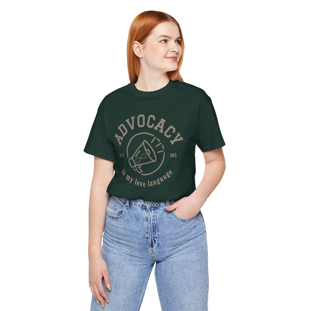 Advocacy Love Language Unisex Jersey Short Sleeve Tee
