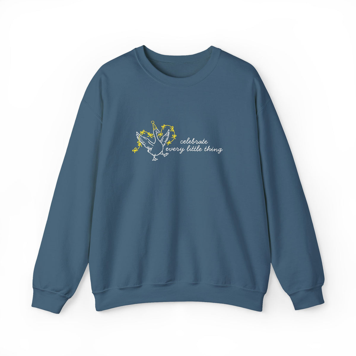 Celebrate Embroidered Goose Unisex Heavy Blend™ Crewneck Sweatshirt