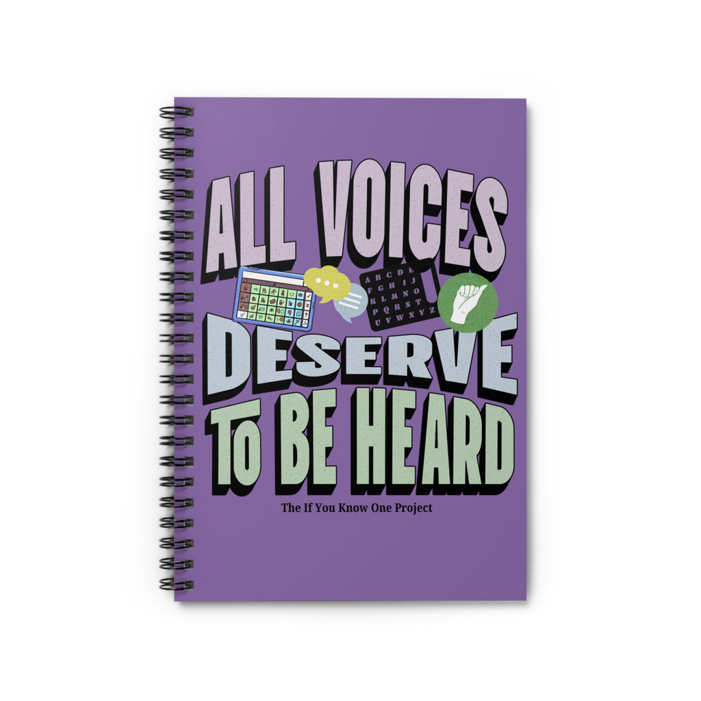 All Voices Deserve to be Heard Spiral Ruled Line Notebook