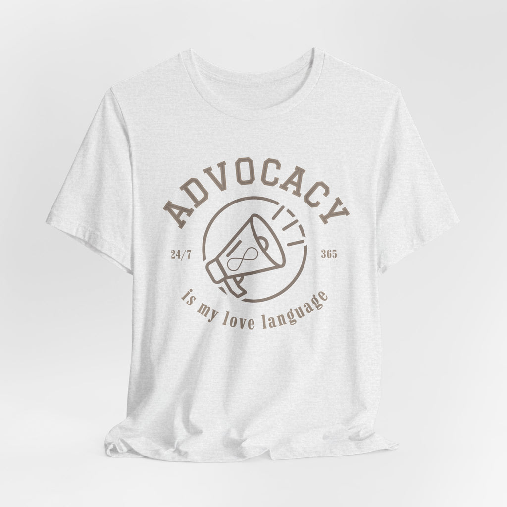 Advocacy Love Language Unisex Jersey Short Sleeve Tee