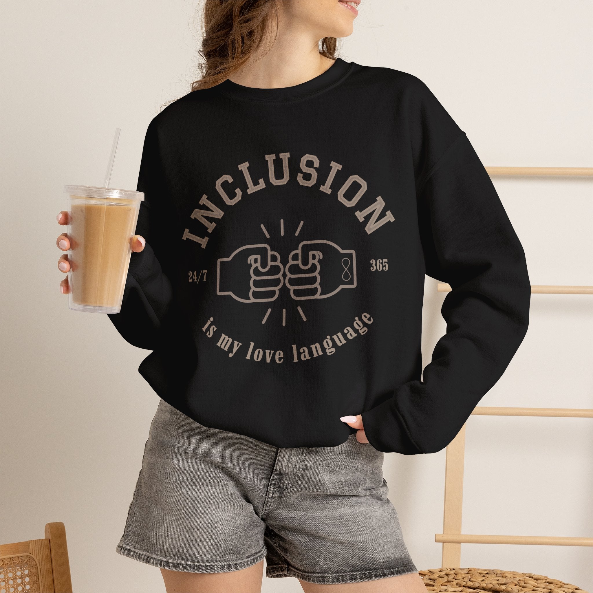 Inclusion Love Language Unisex Crewneck Sweatshirt