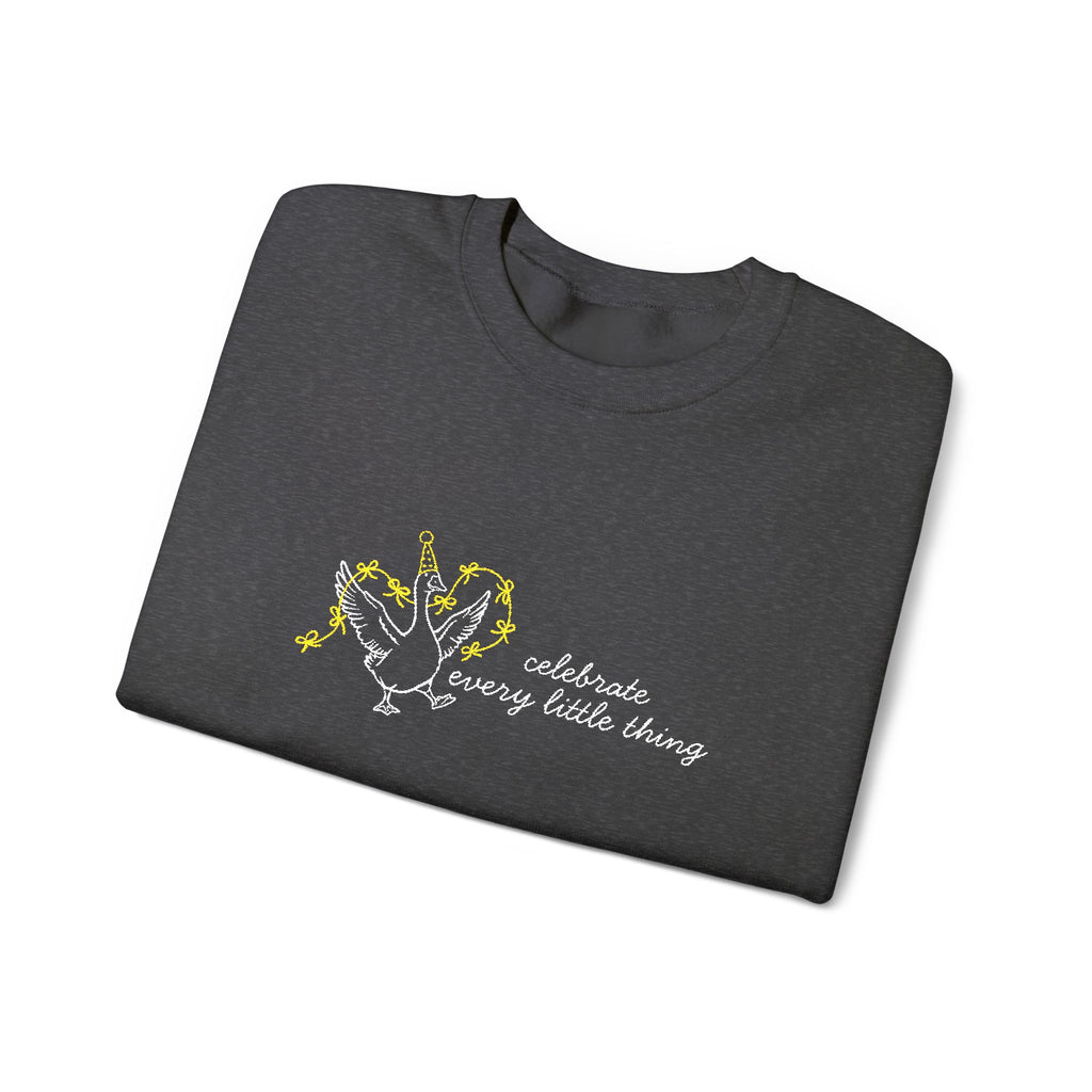 Celebrate Embroidered Goose Unisex Heavy Blend™ Crewneck Sweatshirt