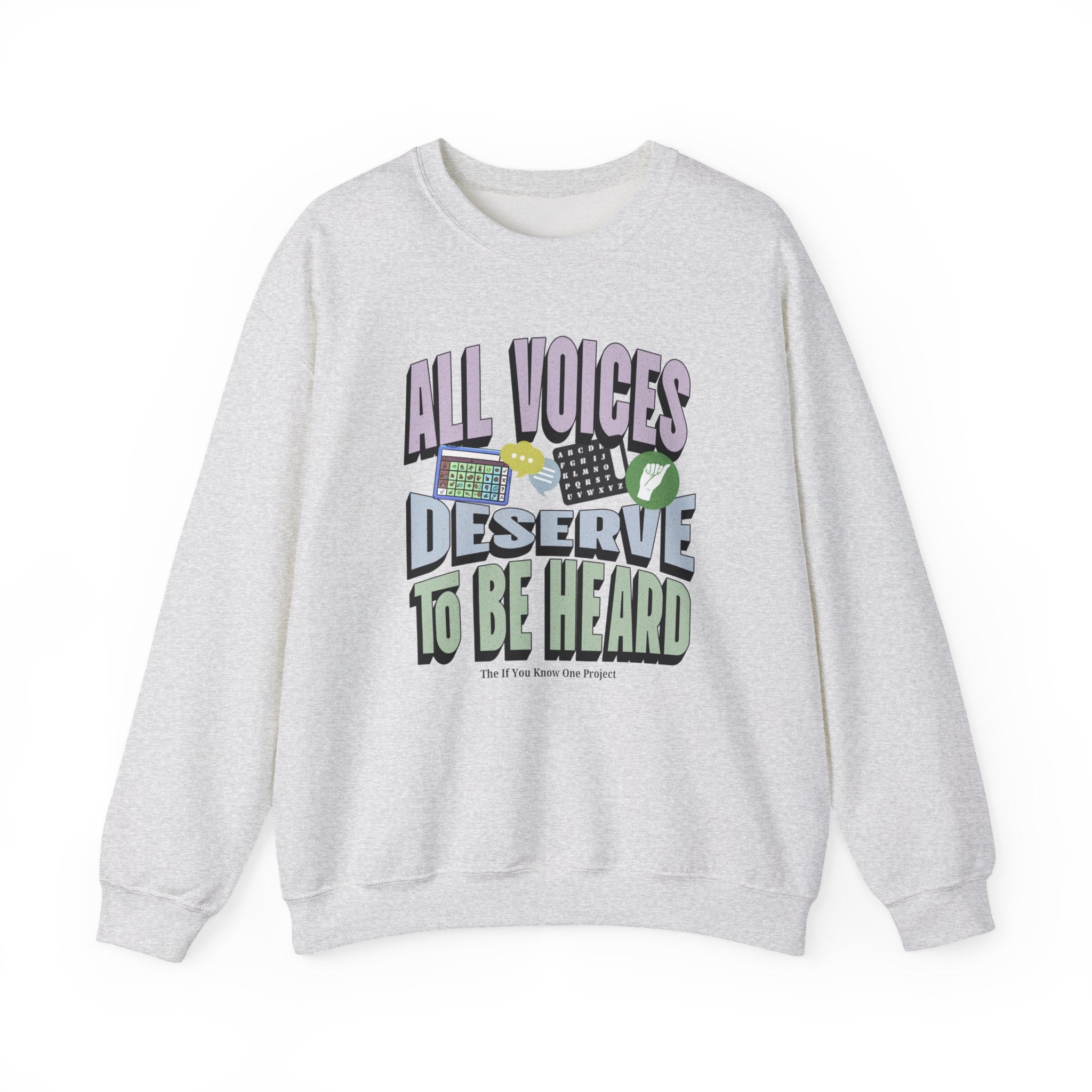All Voices Deserve To Be Heard Unisex Heavy Blend™ Crewneck Sweatshirt