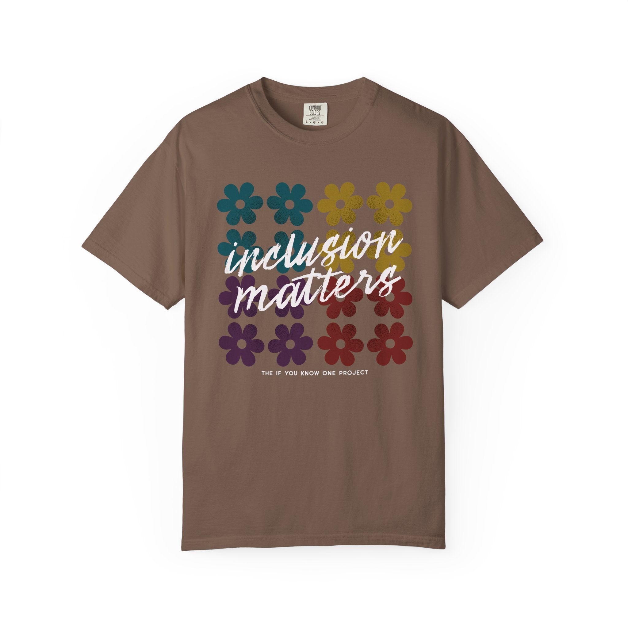 Inclusion Matters Retro Floral Unisex Garment-Dyed T-shirt