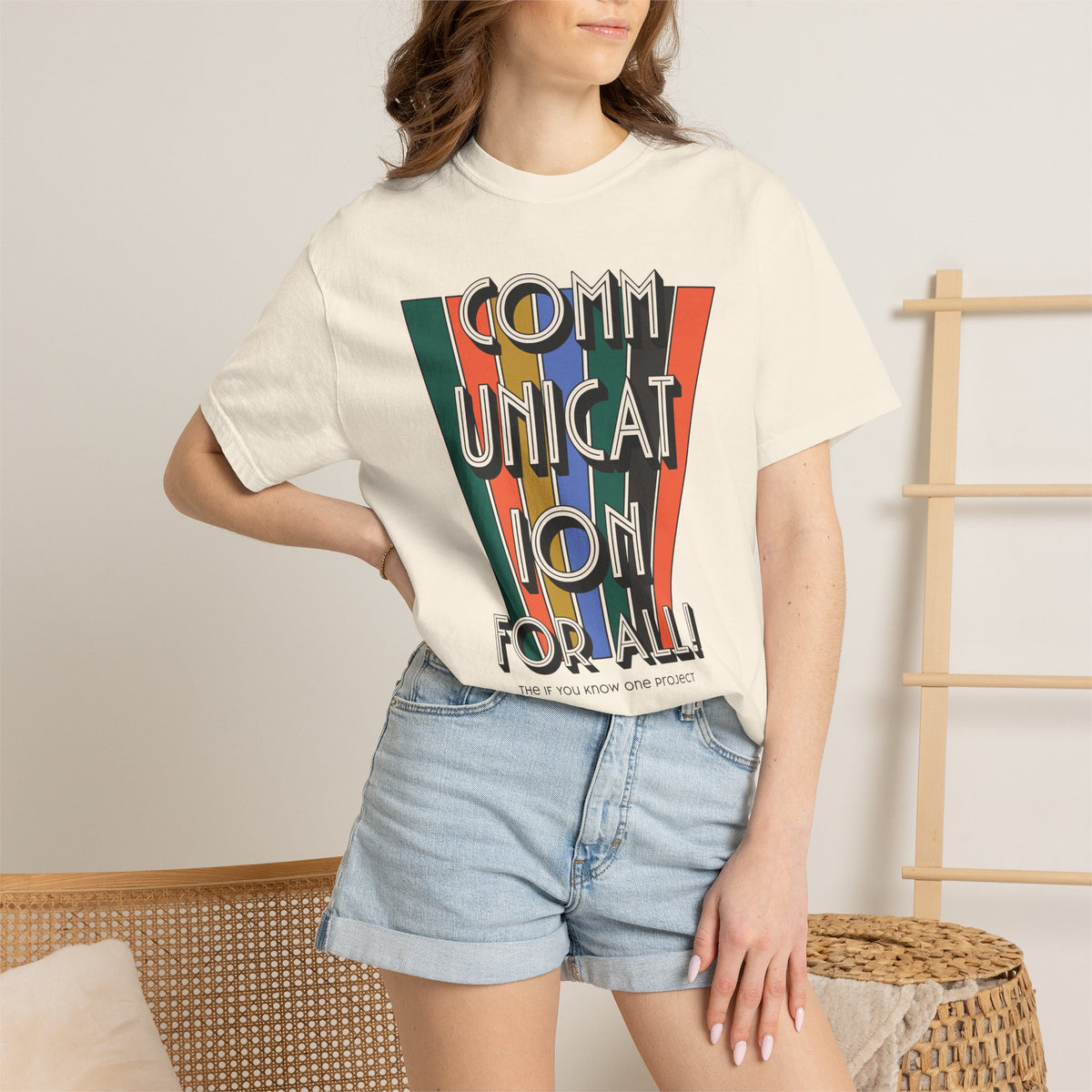 Communication For All Unisex Garment-Dyed T-shirt