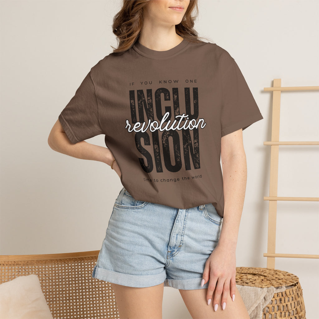 Inclusion Revolution Change the World Unisex Garment-Dyed T-shirt
