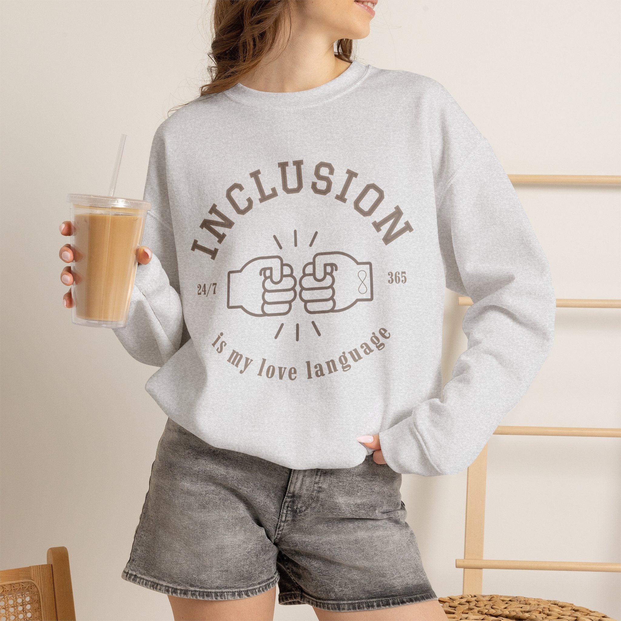 Inclusion Love Language Unisex Crewneck Sweatshirt