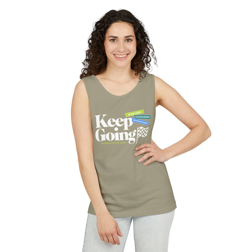 Keep Going Unisex Garment-Dyed Tank Top