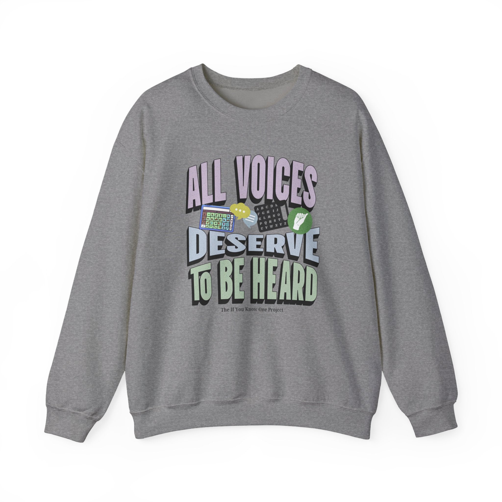 All Voices Deserve To Be Heard Unisex Heavy Blend™ Crewneck Sweatshirt