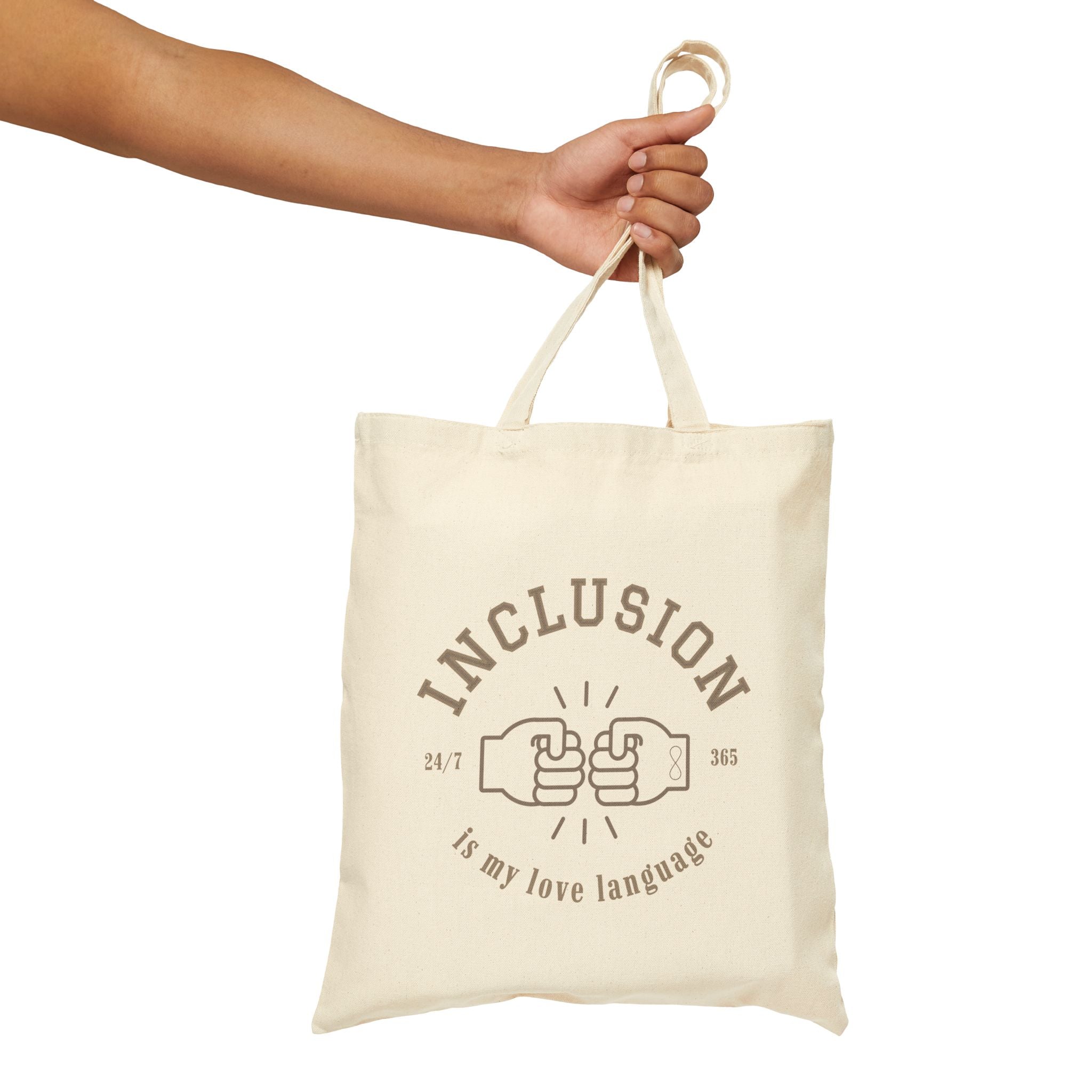 Inclusion Love Language Cotton Canvas Tote Bag