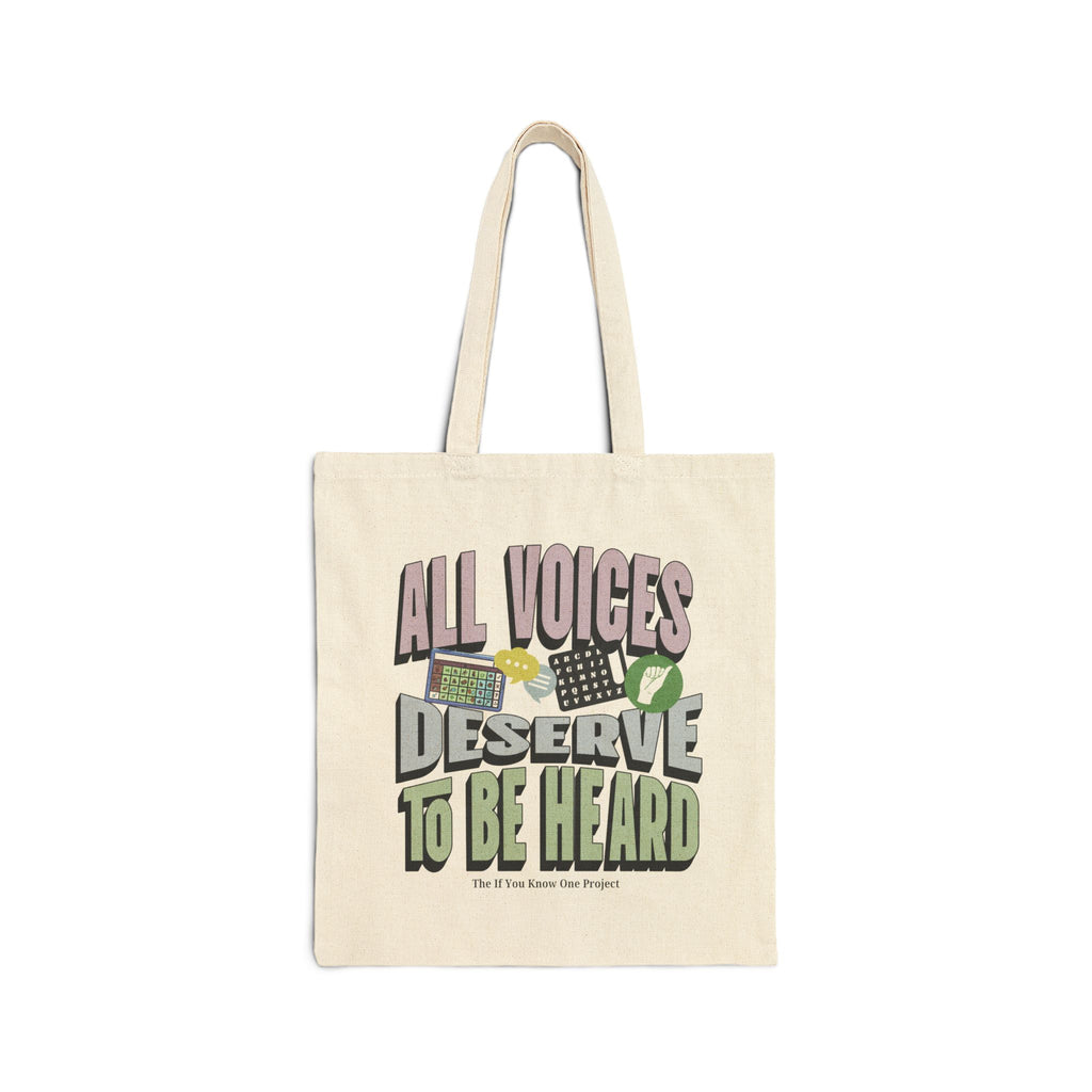 All Voices Deserve to be Heard Cotton Canvas Tote Bag