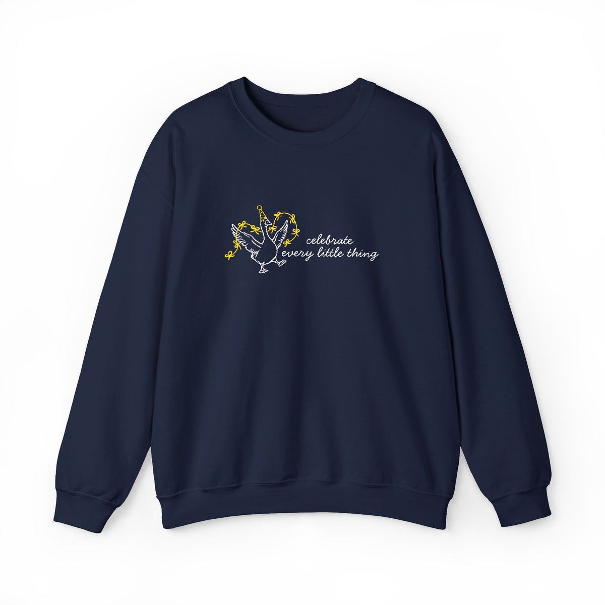 Celebrate Embroidered Goose Unisex Heavy Blend™ Crewneck Sweatshirt
