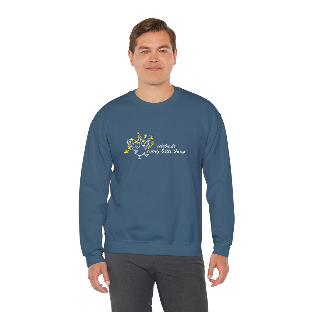 Celebrate Embroidered Goose Unisex Heavy Blend™ Crewneck Sweatshirt