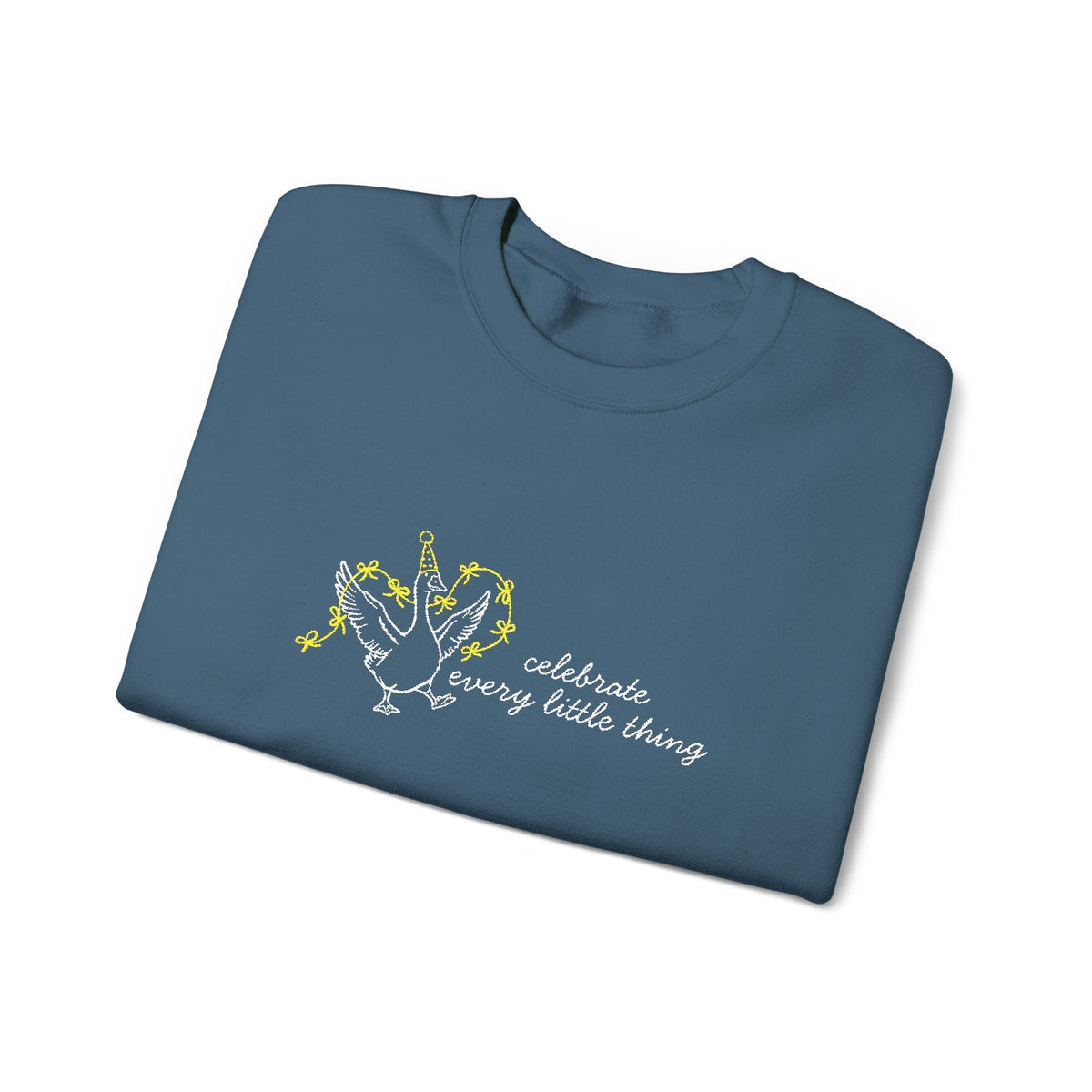 Celebrate Embroidered Goose Unisex Heavy Blend™ Crewneck Sweatshirt