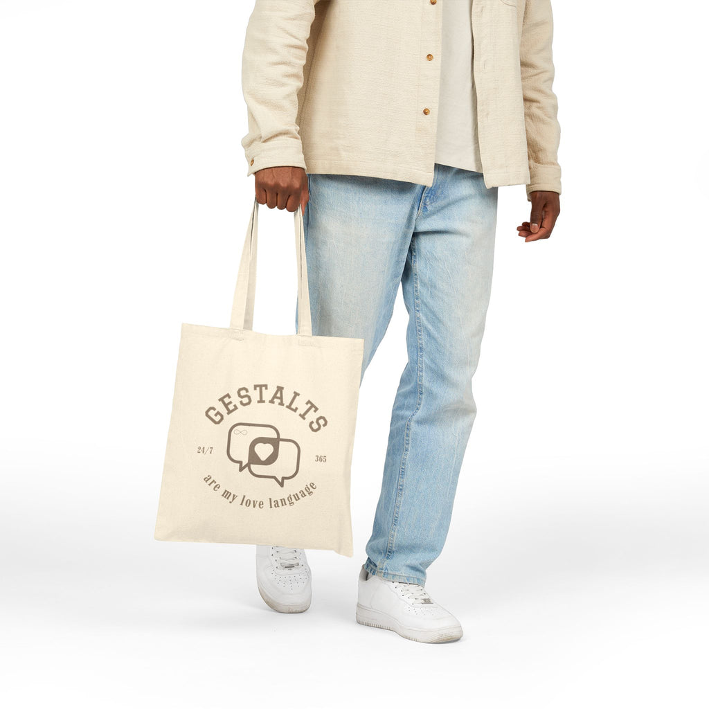 Gestalts Love Language Cotton Canvas Tote Bag