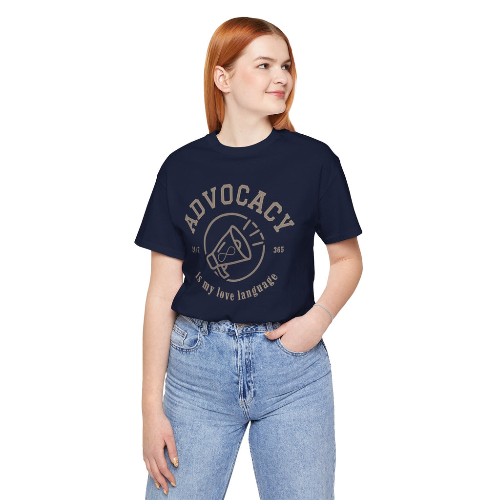Advocacy Love Language Unisex Jersey Short Sleeve Tee