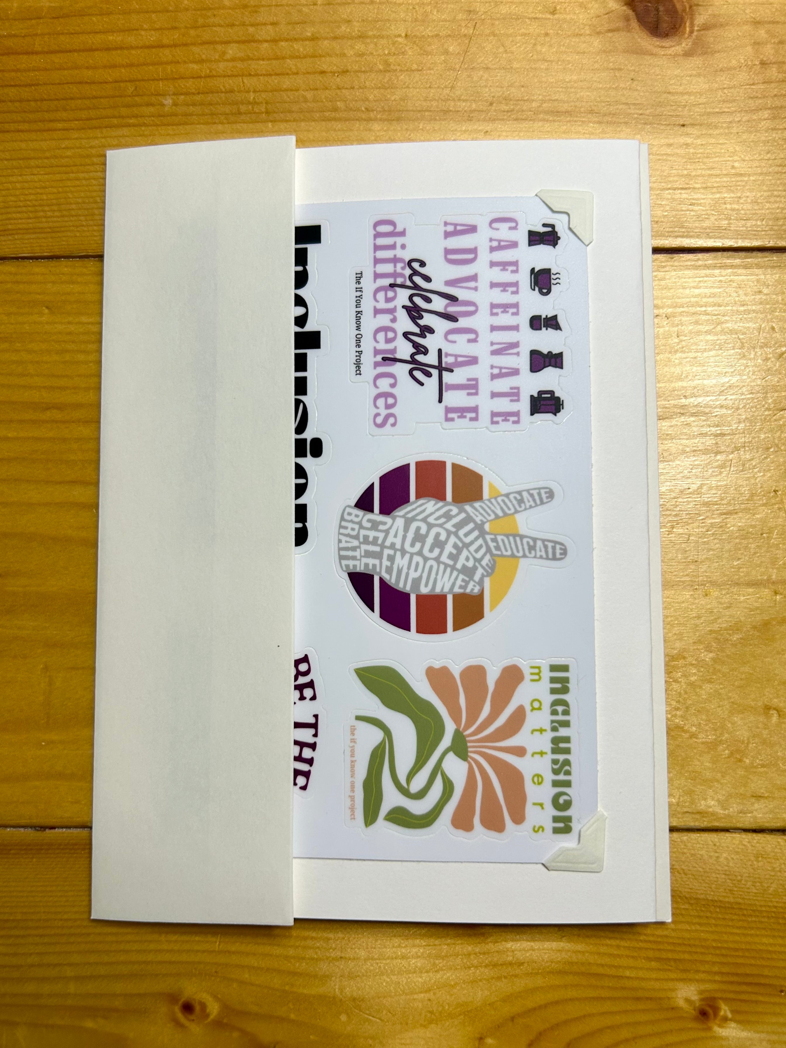 Sticker Sheet Blank Greeting Card